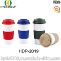 Taza de café reutilizable de 16 oz con funda de silicona (HDP-2019)